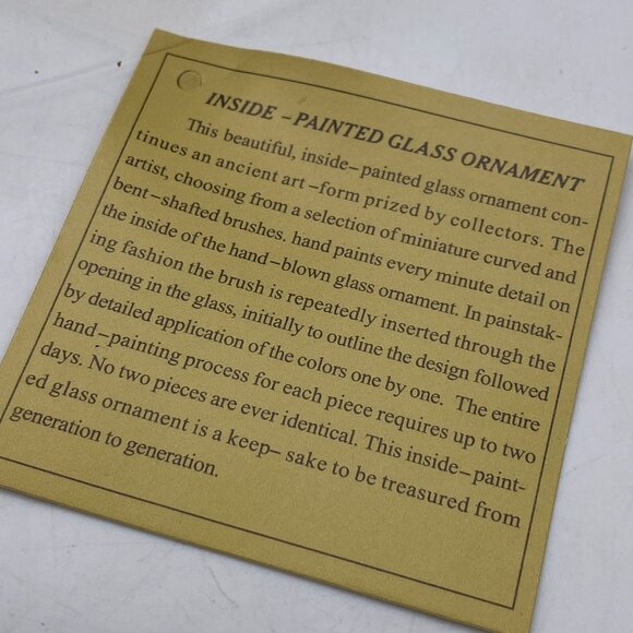 Angel hand painted glass Christmas tree ornament reverse painted turnip shape - Picture 7 of 8